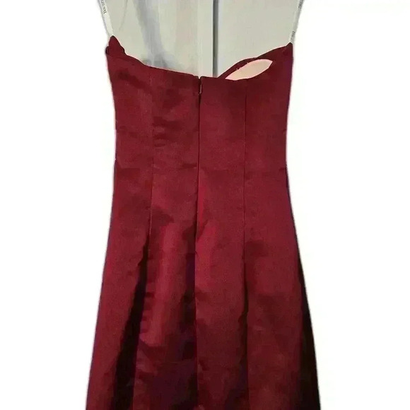 David's bridal sleeveless size 2 red mini dress - Picture 3 of 4